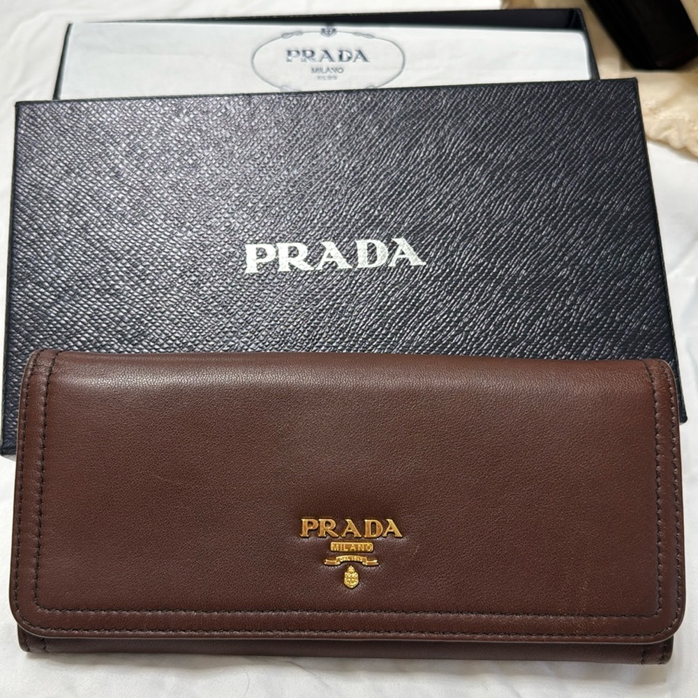 Prada Brown Leather Wallet